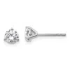 Diamond2deal 14k Gold 2/3 Ct Round Lab Grown Diamond Stud Earrings Vs Clarity, D-e Color In Yellow
