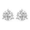 Diamond2deal 14k Gold 0.30ct Round Lab Grown Diamond Stud Earrings 3 Prong In White