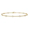 Diamond2deal 14k Yellow Gold 0.25ct Round Lab Grown Diamond Station Bracelet (e-f In Gold