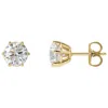 Diamond2deal 14k Gold 2ct Lab-grown Diamond Earrings Clarity Si, Color G-h In Yellow