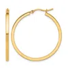 Diamond2deal 10k Yellow Gold 3mm Polished Square Shape Hoop Earrings In Gold