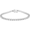 Diamond2deal 14k Gold 3 1/2 Ctw Lab-grown Diamond Line Bracelet 7.25" In White