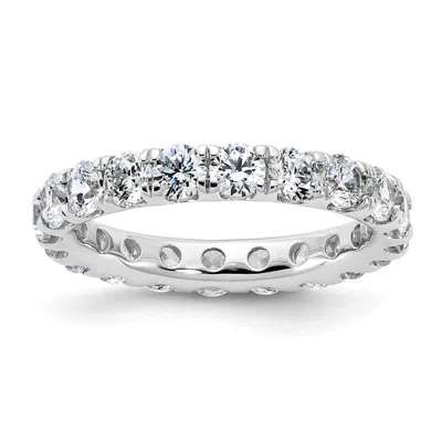 Diamond2deal 14k Gold 3 Ct Lab Grown Diamond Eternity Band Ring In White