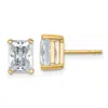 Diamond2deal 14k Gold 3 Ct Radiant Lab Grown Diamond Stud Earrings Vs Clarity, G-h Color In White
