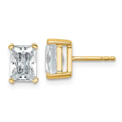 Diamond2deal 14k Gold 3 Ct Radiant Lab Grown Diamond Stud Earrings Vs Clarity, G-h Color In White
