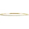 Diamond2deal 14k Gold 3 Ctw Lab-grown Diamond Stackable Bangle Bracelet 8" In Yellow