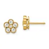 Diamond2deal 14k Gold 3/4 Ct Lab Grown Diamond Floral Stud Earrings Vs Clarity, D-e Color In White