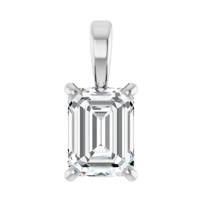Diamond2deal 14k Gold 3/4 Ct Lab-grown Diamond Pendant In White
