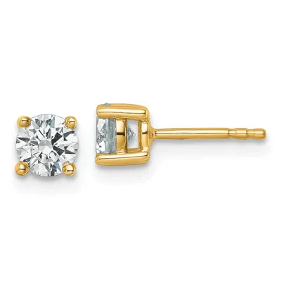 Diamond2deal 14k Gold 3/4 Ct Round Lab Grown Diamond Stud Earrings Vs Clarity, D-e Color In White