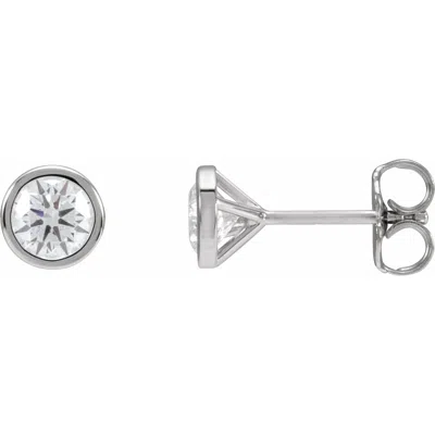 Diamond2deal 14k Gold 3/4ct Lab-grown Diamond Cocktail Stud Earrings Clarity Si, Color G-h In White