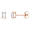 Diamond2deal 14k Gold 3/4ct Lab-grown Diamond Earrings Clarity Si, Color G-h In Pink