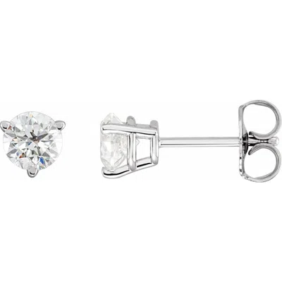 Diamond2deal 14k Gold 3/4ct Lab-grown Diamond Earrings Clarity Si, Color G-h In White