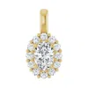 Diamond2deal 14k Gold 3/4ct Lab-grown Diamond Halo-style Pendant In Yellow