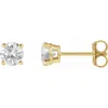 Diamond2deal 14k Gold 3/4ct Lab-grown Diamond Stud Earrings Clarity Vs, Color F-g In Yellow