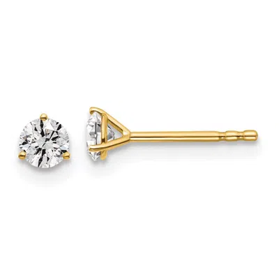 Diamond2deal 14k Gold 3/8 Ct Round Lab Grown Diamond Stud Earrings Vs Clarity, D-e Color In White
