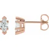 Diamond2deal 14k Gold 3/8ct Lab-grown Diamond Earrings Clarity Si, Color G-h In White