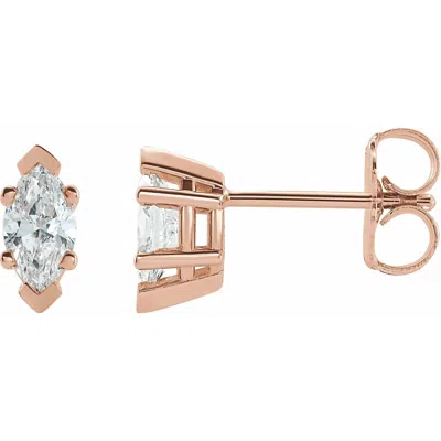 Diamond2deal 14k Gold 3/8ct Lab-grown Diamond Earrings Clarity Si, Color G-h In White