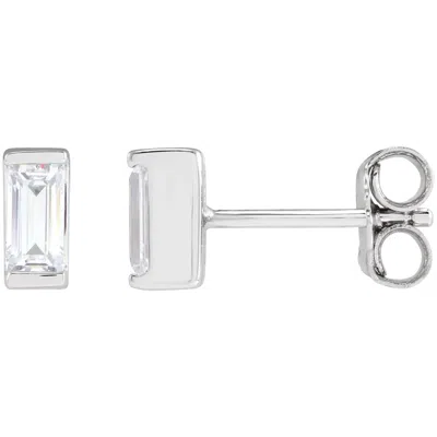 Diamond2deal 14k Gold 3/8ct Lab-grown Diamond Earrings Clarity Vs, Color G-h In White