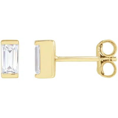 Diamond2deal 14k Gold 3/8ct Lab-grown Diamond Earrings Clarity Vs, Color G-h In Yellow
