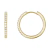Diamond2deal 14k Gold 3/8ct Lab-grown Diamond Hoop Earrings Clarity Si, Color G-h In Yellow