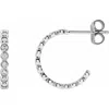 Diamond2deal 14k Gold 3/8ct Lab-grown Diamond Hoop Earrings Clarity Vs, Color F-g In White