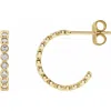Diamond2deal 14k Gold 3/8ct Lab-grown Diamond Hoop Earrings Clarity Vs, Color F-g In Yellow