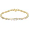 Diamond2deal 14k Gold 4 5/8 Ctw Lab-grown Diamond Line Bracelet 7" In Yellow