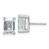 Diamond2deal 14k Gold 4 Ct Emerald Lab Grown Diamond Stud Earrings Vs Clarity, G-h Color In White