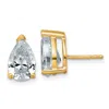 Diamond2deal 14k Gold 4 Ct Pear Lab Grown Diamond Stud Earrings Vs Clarity, G-h Color In White