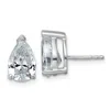 Diamond2deal 14k Gold 4 Ct Pear Lab Grown Diamond Stud Earrings Vs Clarity, G-h Color In Yellow