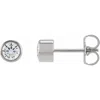 Diamond2deal 14k Gold 4 Mm Round 1/2ct Lab-grown Diamond Earrings Clarity Si, Color G-h In White