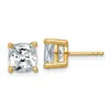 Diamond2deal 14k Gold 4ctw Cushion Lab Grown Diamond Stud Earrings Vs Clarity, G-h Color In White