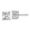 Diamond2deal 14k Gold 4ctw Cushion Lab Grown Diamond Stud Earrings Vs Clarity, G-h Color In Yellow