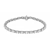 Diamond2deal 14k Gold 5 1/2 Ctw Lab-grown Diamond Line Bracelet 7" In White