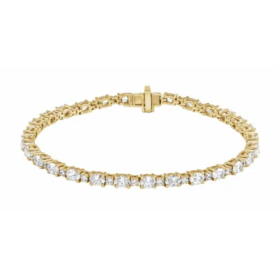 Diamond2deal 14k Gold 5 1/2 Ctw Lab-grown Diamond Line Bracelet 7" In Yellow