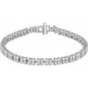 Shop Diamond2deal 14k Gold 5 1/3 Ctw Lab-grown Diamond Line Bracelet 7.25" In White