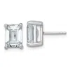 Diamond2deal 14k Gold 5 Ct Emerald Lab Grown Diamond Stud Earrings Vs Clarity, G-h Color In Yellow