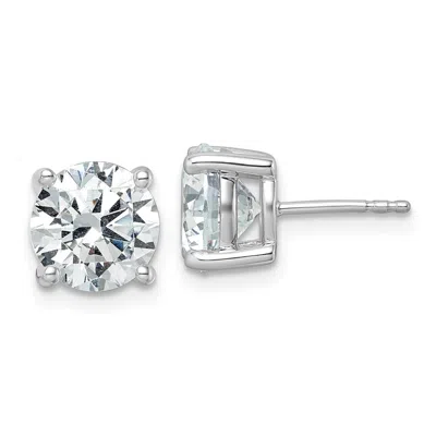 Diamond2deal 14k Gold 5 Ctw Lab Grown Diamond Stud Earrings In White