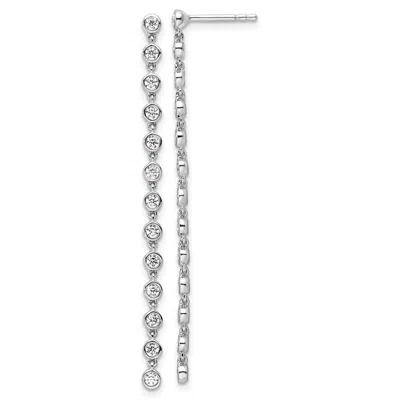 Diamond2deal 14k Gold 5/8 Ct Lab Grown Diamond Graduated Dangle Earrings Vs Clarity, D-e Color In Yellow