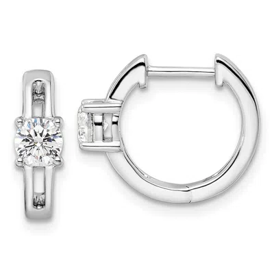 Diamond2deal 14k Gold 5/8 Ct Lab Grown Diamond Hinged Hoop Earrings Vs Clarity, D-e Color In Yellow