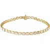 Diamond2deal 14k Gold 6 1/4 Ctw Lab-grown Diamond Line Bracelet 7" In Yellow