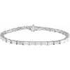 Diamond2deal 14k Gold 6 1/5 Ctw Lab-grown Diamond Bracelet 7" In White