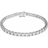 Diamond2deal 14k Gold 6 Ctw Lab-grown Diamond Link Bracelet 7.25" In White