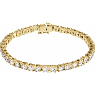 Diamond2deal 14k Gold 6 Ctw Lab-grown Diamond Link Bracelet 7.25" In Yellow