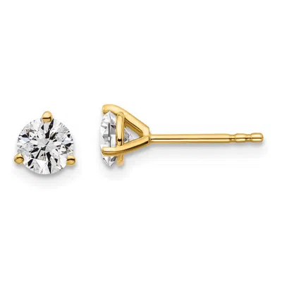 Diamond2deal 14k Gold 7/8 Ct Round Lab Grown Diamond Stud Earrings Vs Clarity, D-e Color In White
