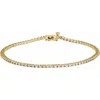 Diamond2deal 14k Gold 7/8 Ctw Lab-grown Diamond Line Bracelet 7.25" In Yellow