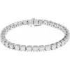 Diamond2deal 14k Gold 8 Ctw Lab-grown Diamond Line Bracelet 7.25" In White