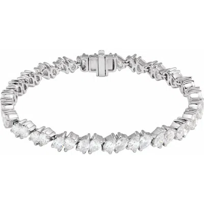 Diamond2deal 14k Gold 9 1/2 Ctw Lab-grown Diamond Line Bracelet 7" In Pink