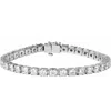 Diamond2deal 14k Gold 9 Ctw Lab-grown Diamond Link Bracelet 7.25" In White