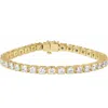 Diamond2deal 14k Gold 9 Ctw Lab-grown Diamond Link Bracelet 7.25" In Yellow